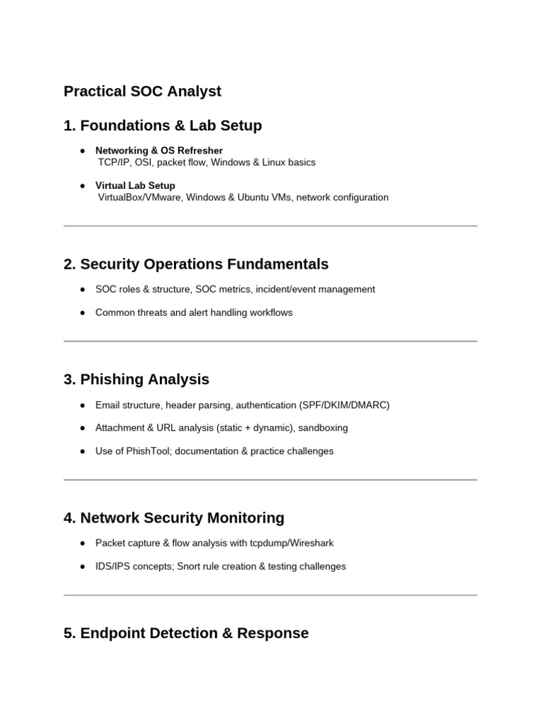 Practical SOC Analyst Training Guide | PDF