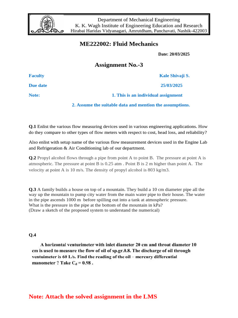 FM Assignment No-3 March 2025 - TA1742457964480 | PDF