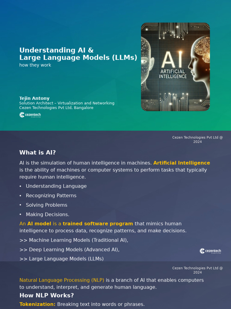 AI and Large Language Models Explained | PDF | Artificial Intelligence ...