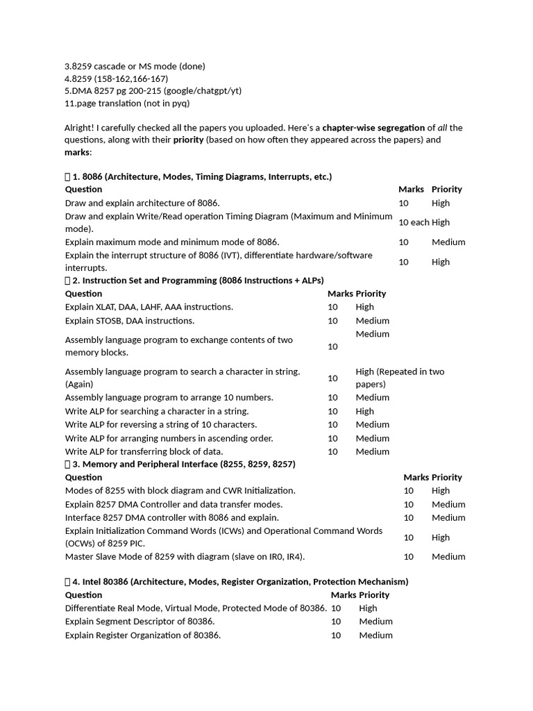 8086 and 80386 Architecture Study Guide | PDF | Cpu Cache | Central ...