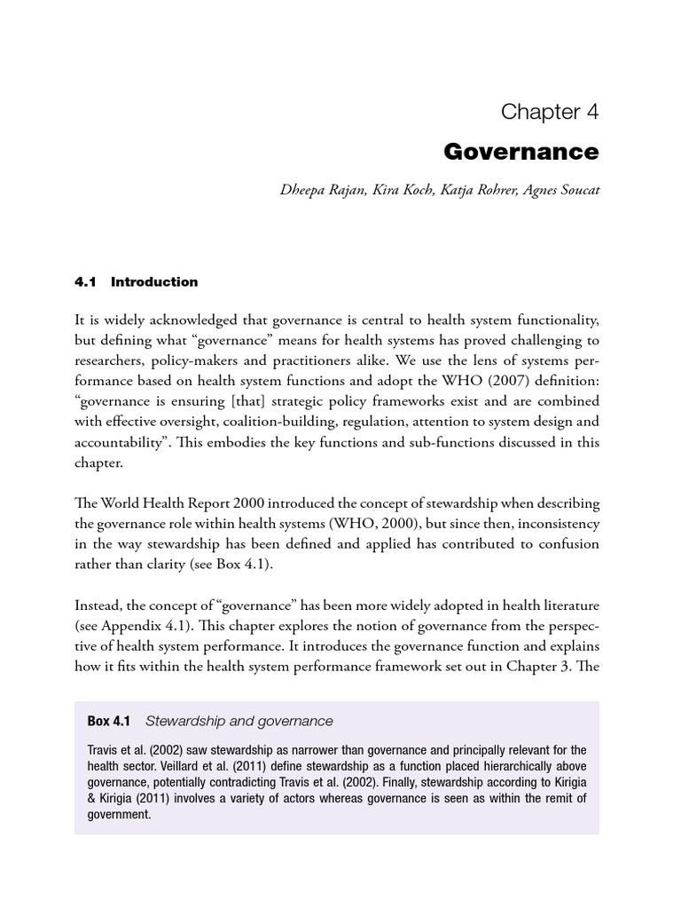 HealthSystems Book | PDF | Governance | Policy