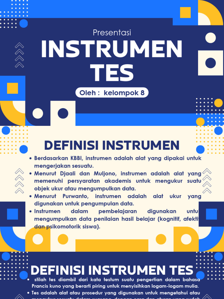 Definisi dan Fungsi Instrumen Tes Pendidikan | PDF
