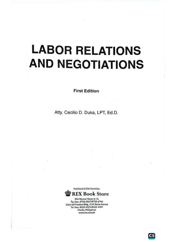 Labor Relations Negotiation Guide | PDF