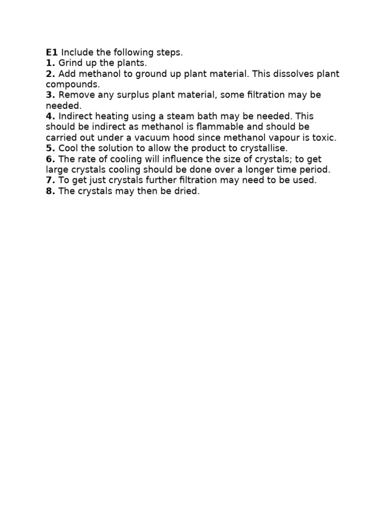 E1 Filtration and Crystallization Answer E1Filtration and ...