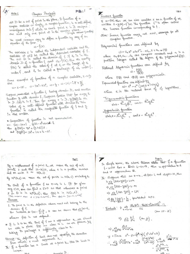 Complex Functions and Continuity Concepts | PDF | Function (Mathematics ...