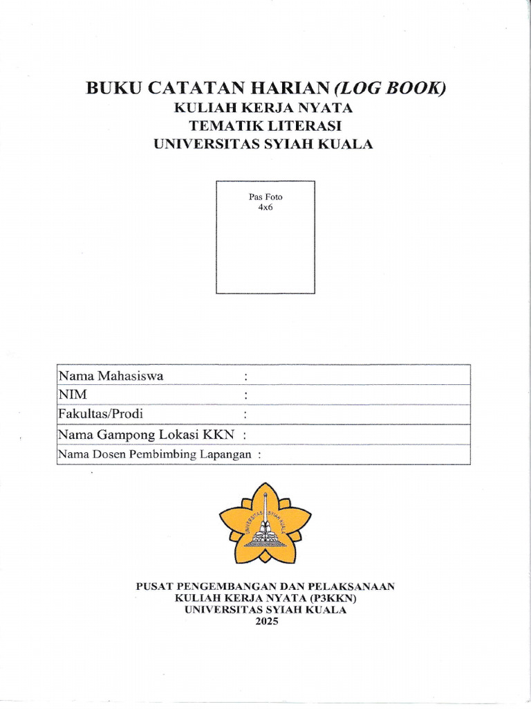 Log Book KKN Tematik Literasi 2025 | PDF