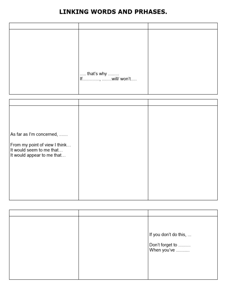 Essential Linking Words and Phrases | PDF