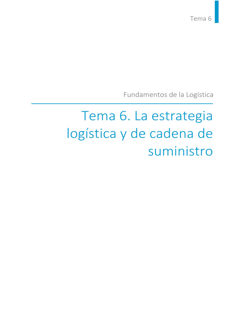 Estrategia Logística y Cadena de Suministro | PDF | Logística | Cadena ...