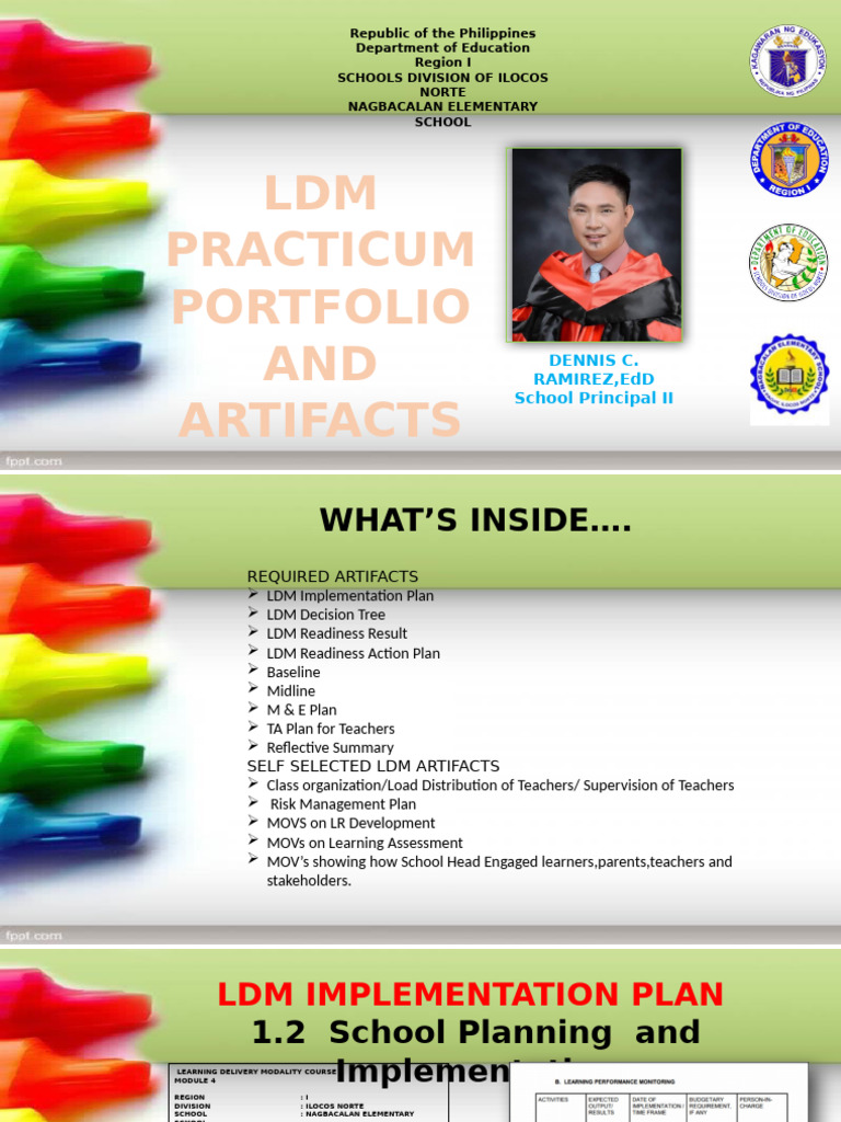 LDM Practicum Portfolio: Nagbacalan ES | PDF | Teachers | Learning