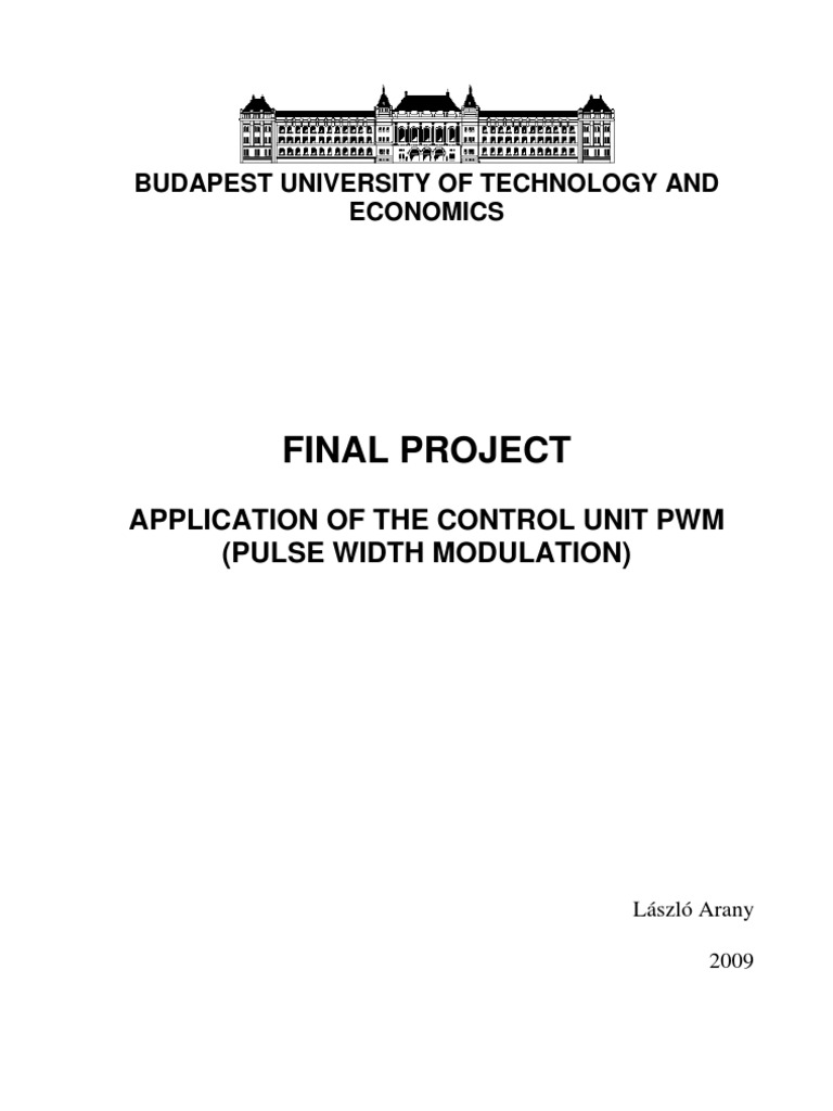 Final Project: Application of The Control Unit PWM (Pulse Width ...