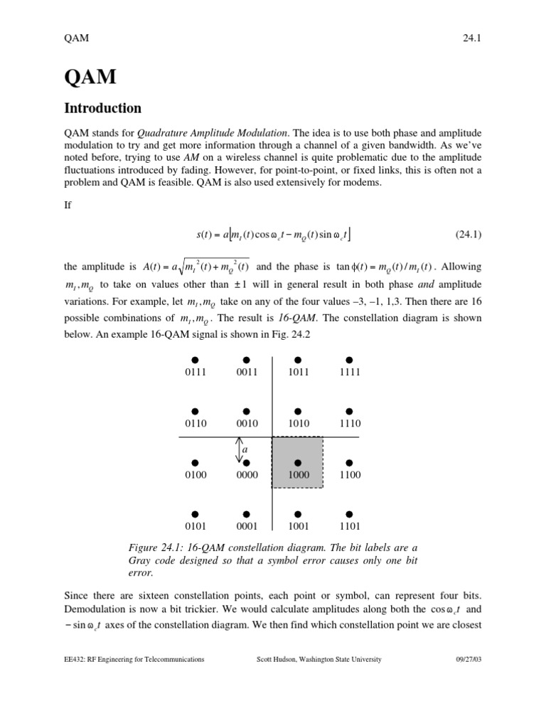 Introduction To QAM | PDF | Radio | Broadcast Engineering