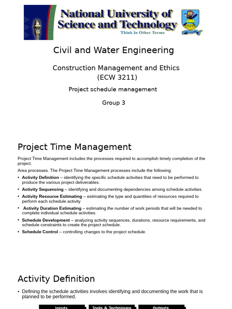 Project Schedule Management Overview | PDF | Project Management