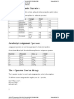 JavaScript Arithmetic Operators