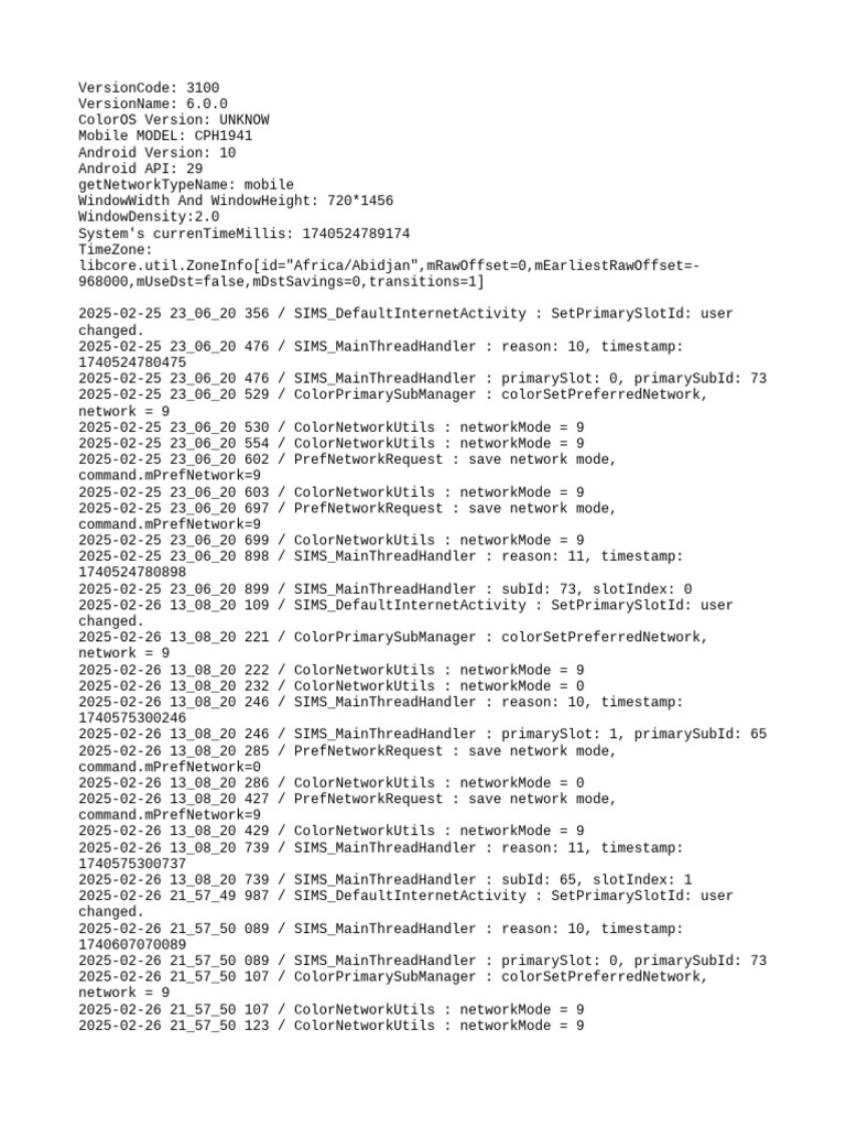 Mobile Network Change Log 2025 | PDF | Embedded Linux Distributions ...
