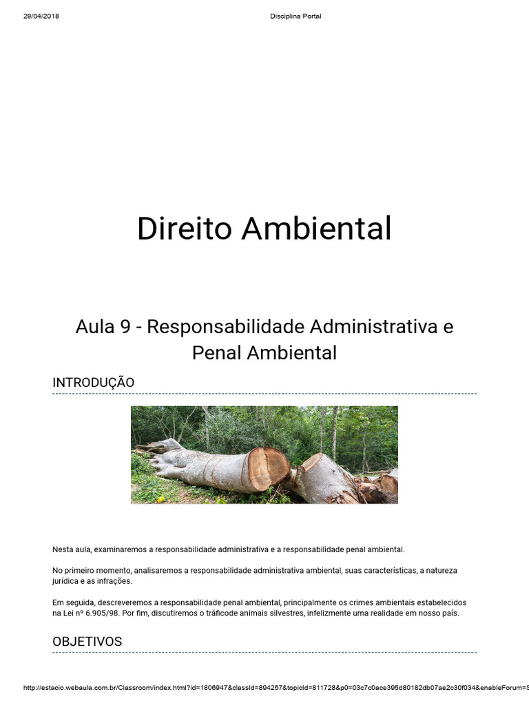 Responsabilidade Ambiental: Penal e Administrativa | PDF | Poder ...