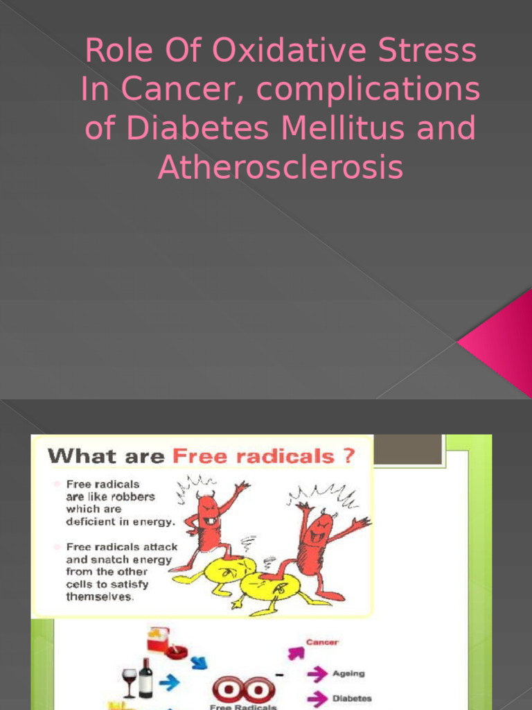 Oxidative Stress in Cancer and Atherosclerosis | PDF | Reactive Oxygen ...
