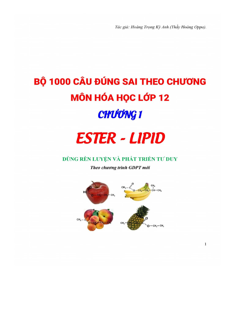 Hoa Hoc 101112 Bo 1000 Cau Hoi Dung Sai CT Moi | PDF