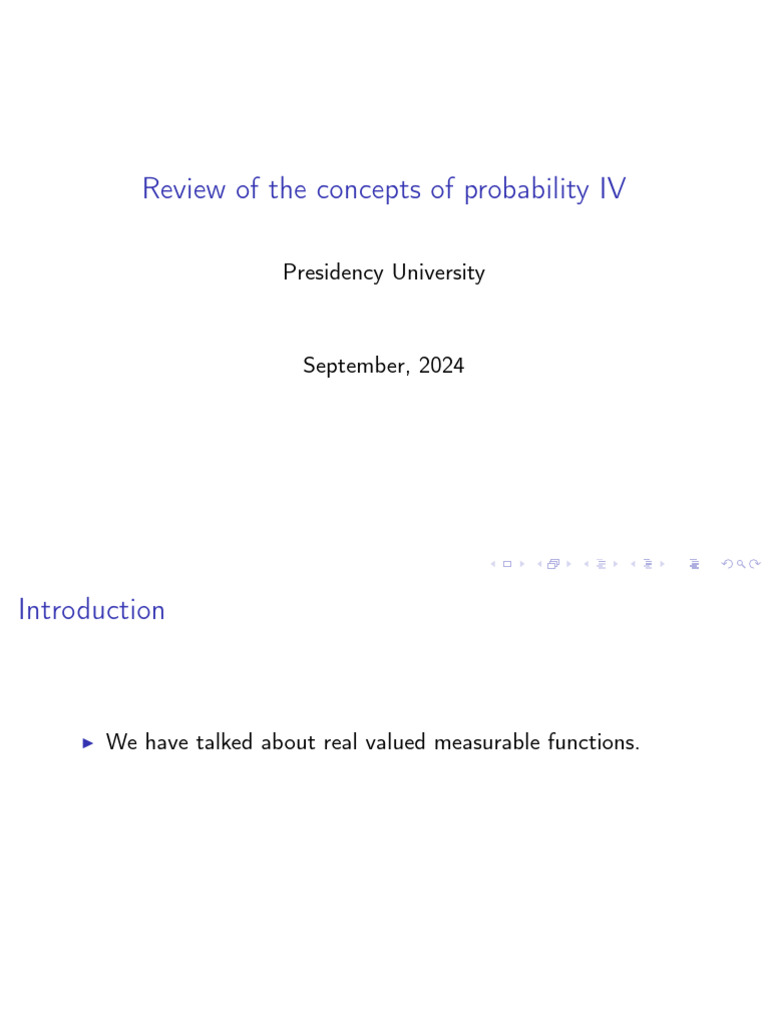Prob Intro4 | PDF | Function (Mathematics) | Integral