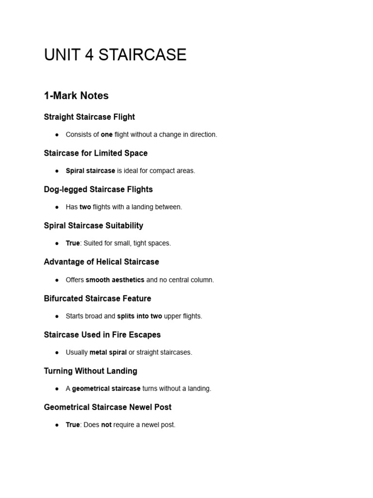 Unit 4 Staircase | PDF | Stairs | Concrete