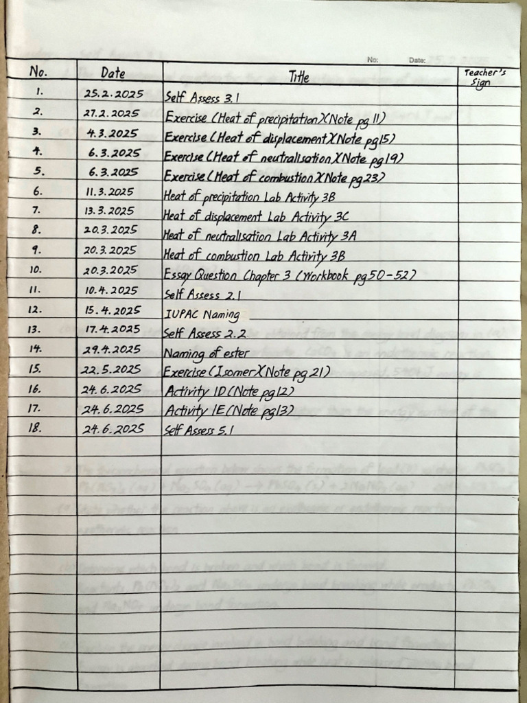 Chem簿子&考卷essay | PDF