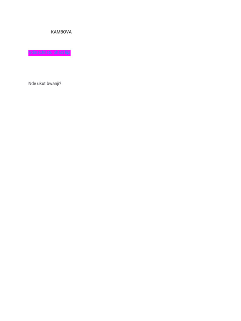KAMBOVA | PDF