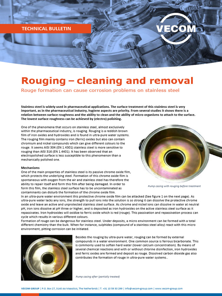 Rouging in Stainless Steel Systems | PDF | Stainless Steel | Corrosion