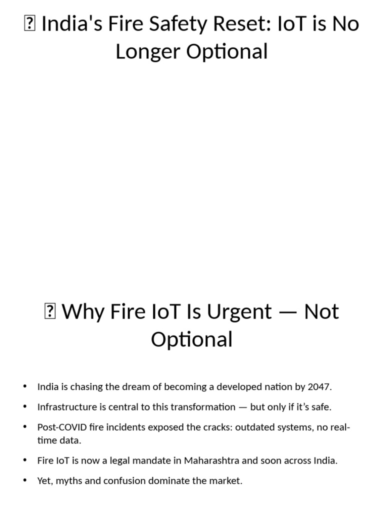 India's Urgent Fire IoT Mandate | PDF | Internet Of Things