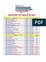 Inventory List March 28, 2012: Mobile