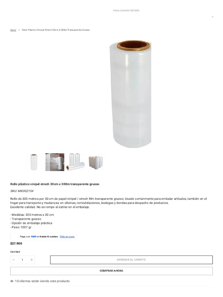 Rollo Vinipel Stretch 30cm x 300m | PDF