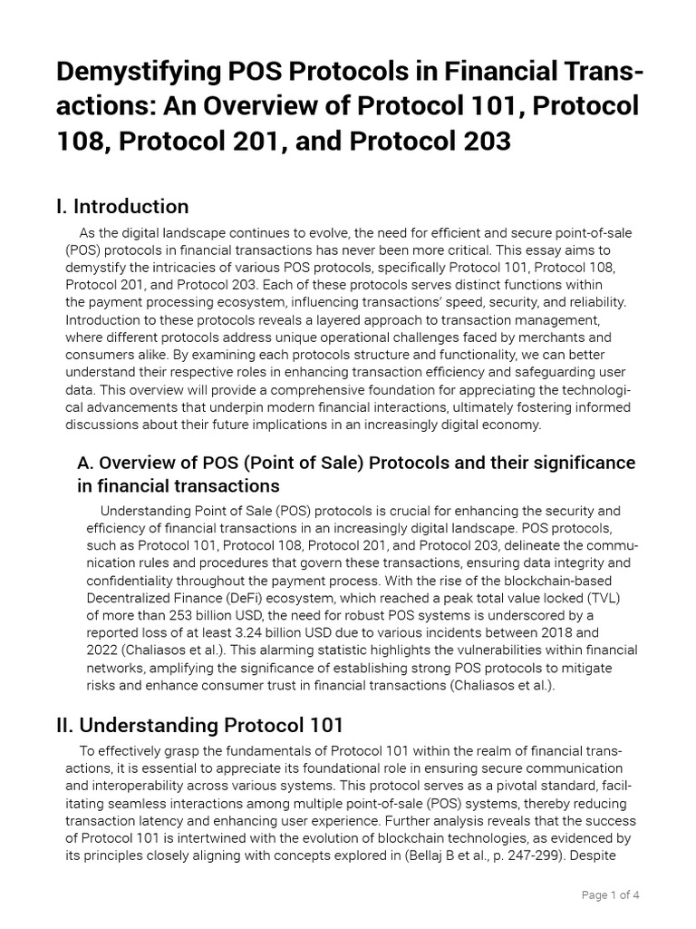 Overview of POS Protocols 101-203 | PDF | Computer Security | Security