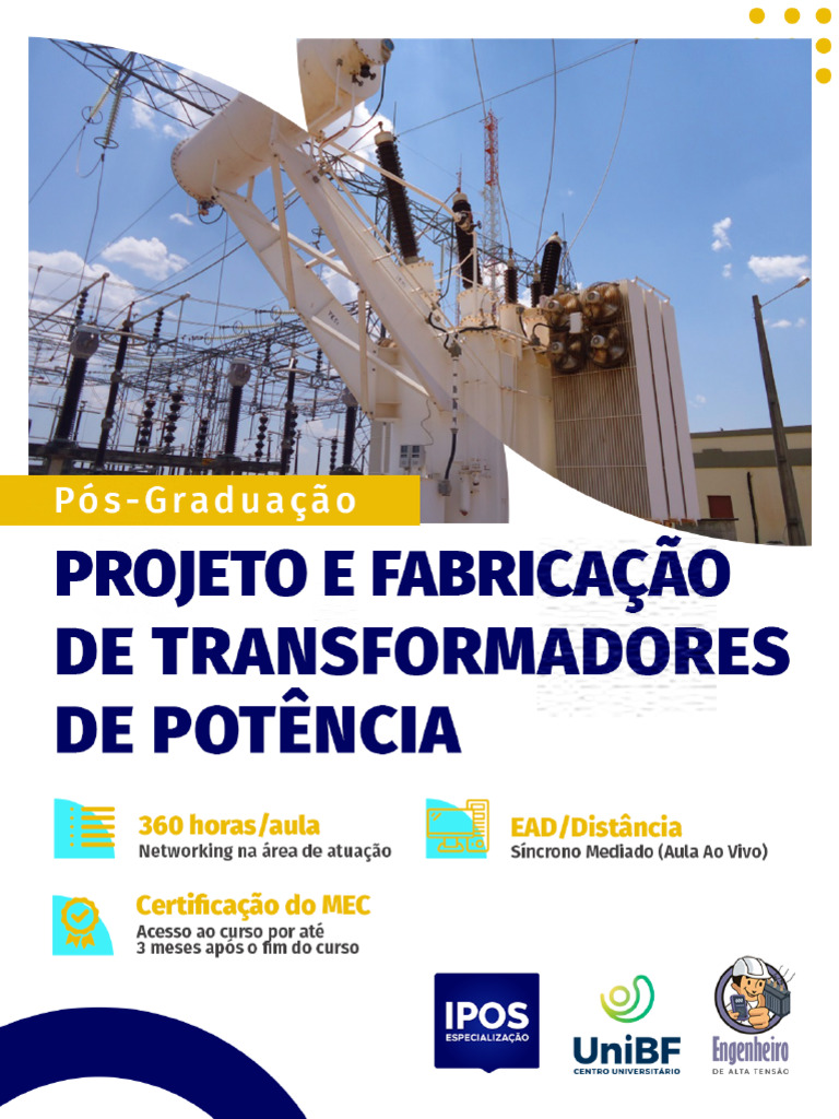 Especialização em Transformadores EAD | PDF | Engenharia Elétrica ...