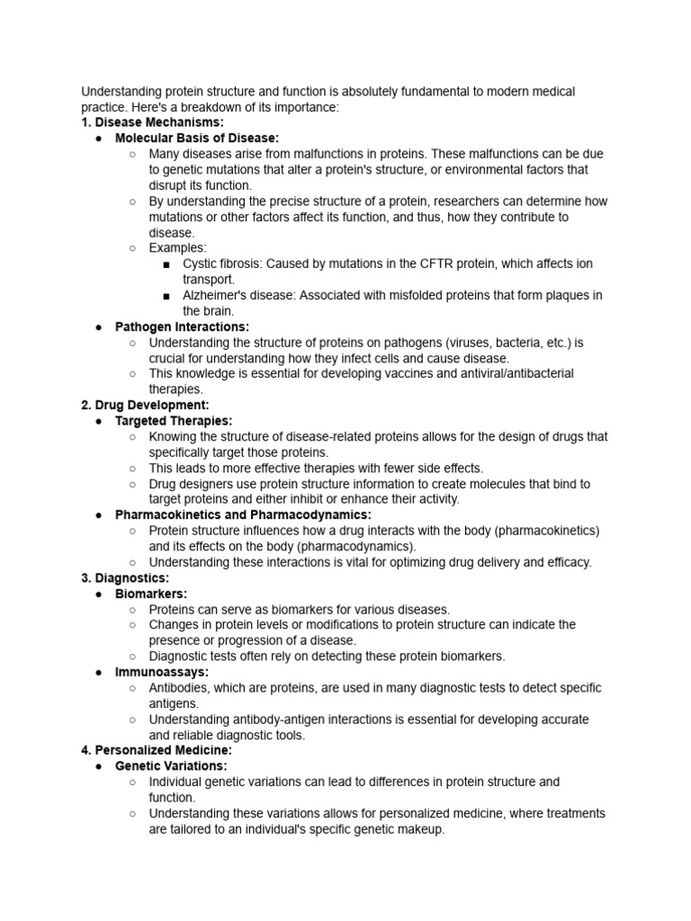Importance Of Understanding Protein Structure And Pdf Proteins