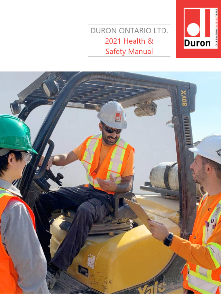 Health and Safety Manual Jan 2021 | PDF | Occupational Safety And ...