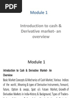 Introduction To Cash & Derivative Market-An