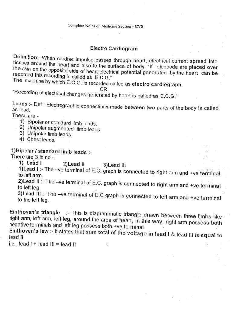 Electro Cardio Gram | PDF