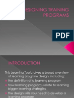 Designing Training Programs 1