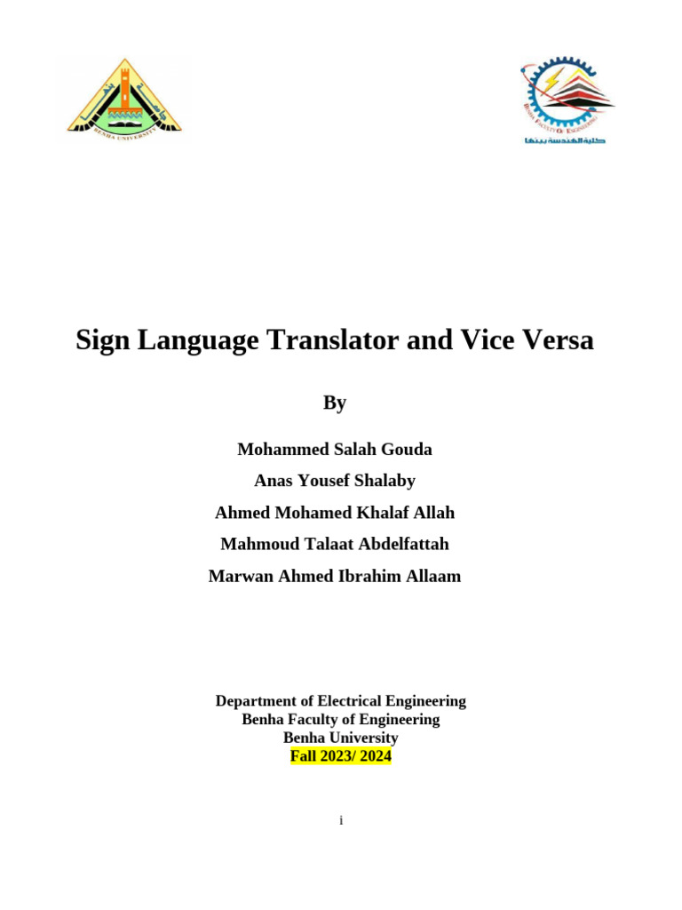 Sign Language Translator and Vice Versa | PDF | Hearing Loss | Sign ...