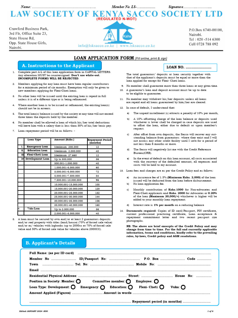 Loan Application Form Instructions | PDF | Refinancing | Credit