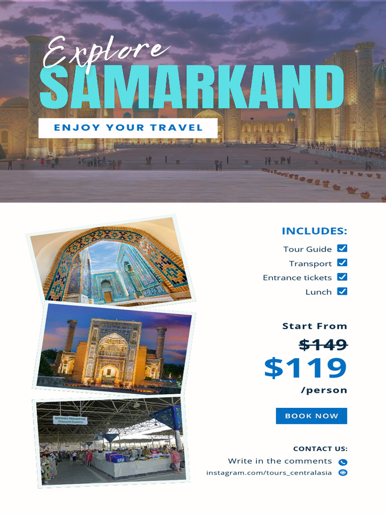Samarkand Tour Itinerary Guide | PDF