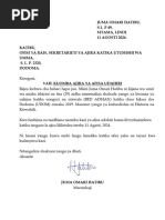 Mifano Ya Barua Rasmi Ya Kuomba Kazi | PDF