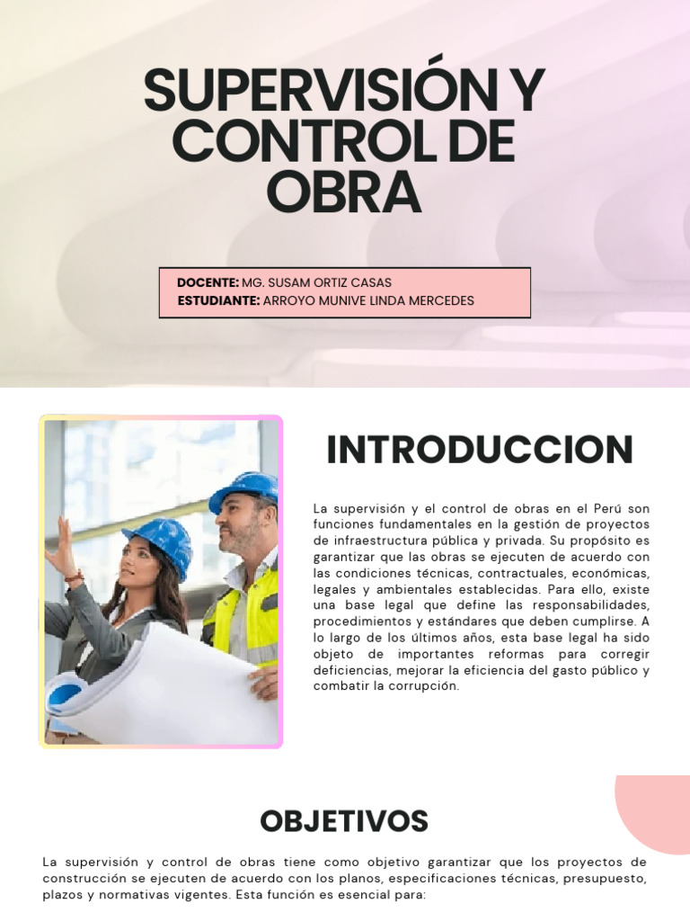 Supervisión y Control de Obras en Perú | PDF | Evaluación de impacto ...