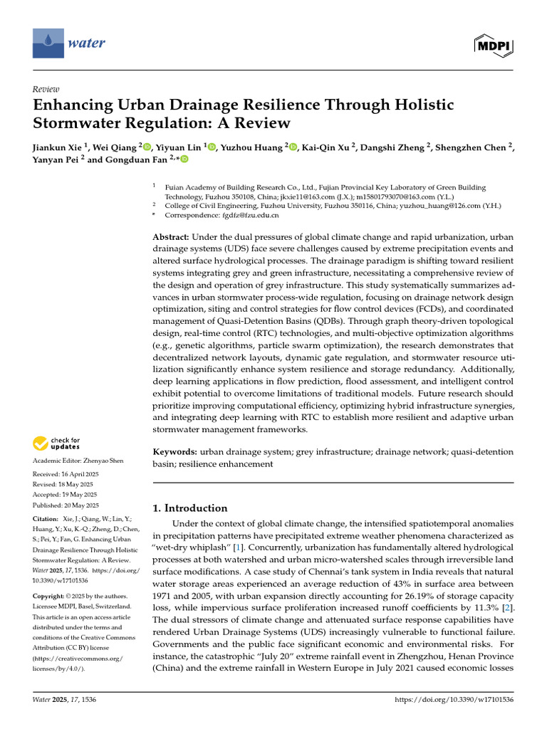 Urban Drainage Resilience Strategies | PDF | Combined Sewer | Climate ...