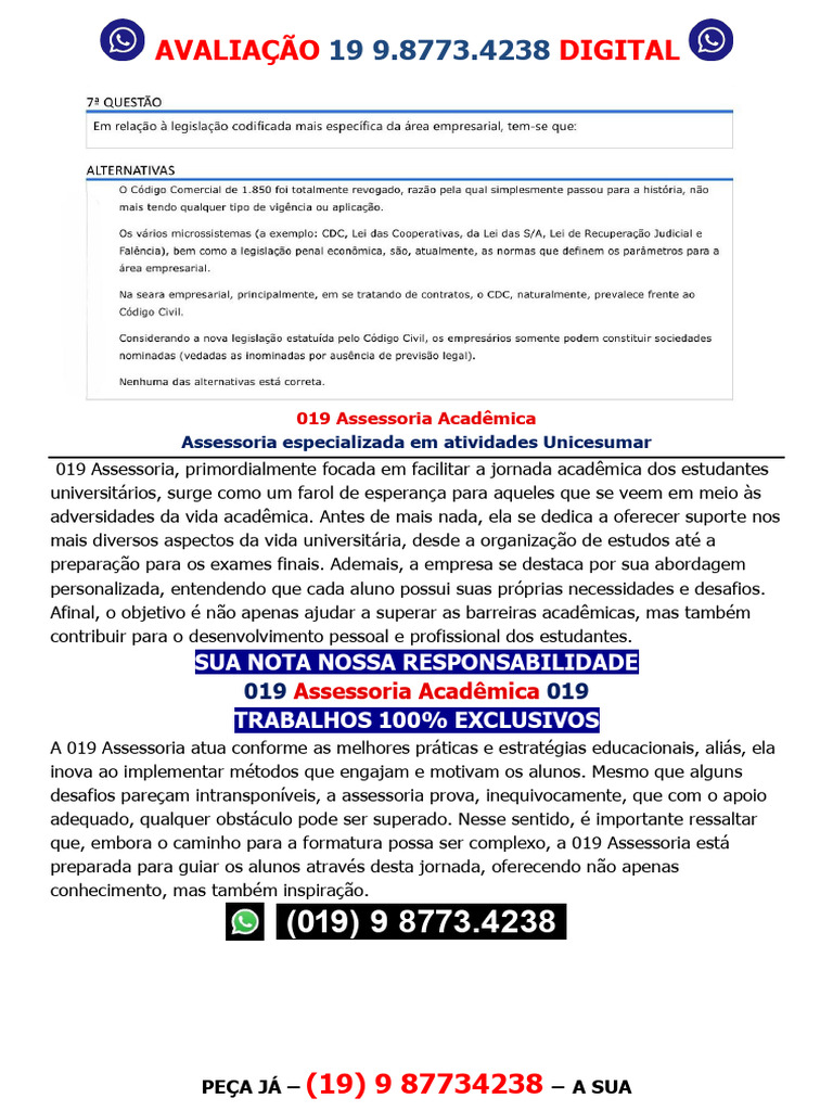 Assessoria Acadêmica Personalizada 019 | PDF