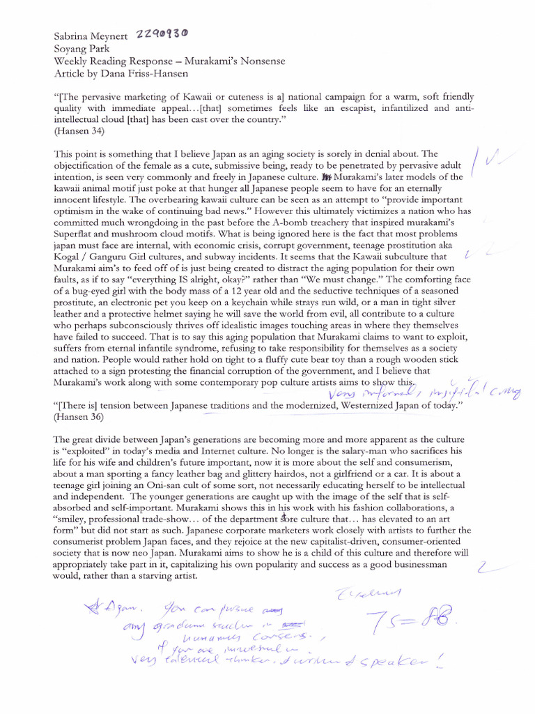 Model Reading Response Students Works | PDF