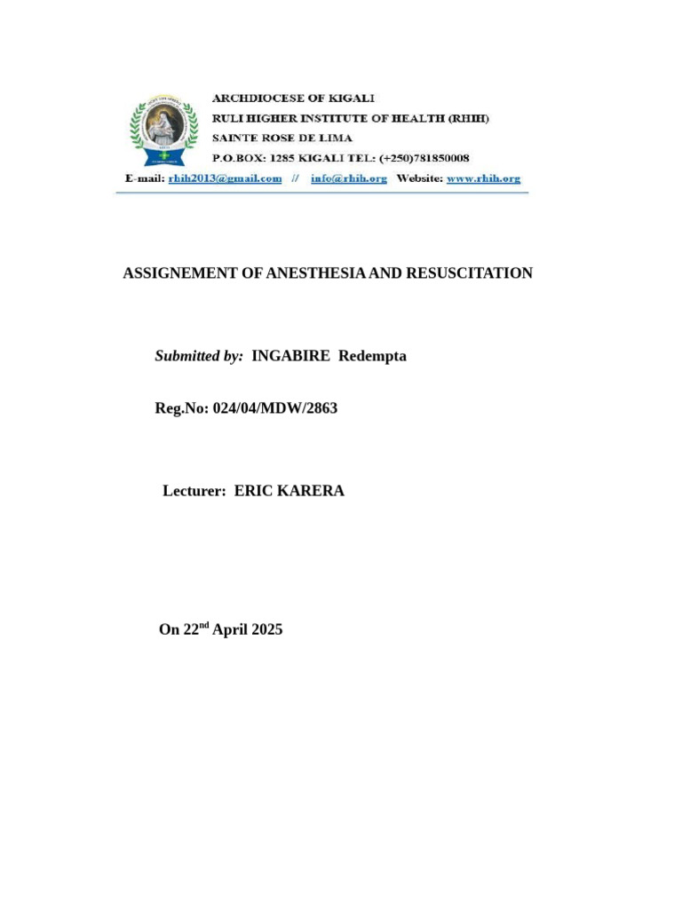Anesthesia Word | PDF | Anesthesia | Symptoms And Signs