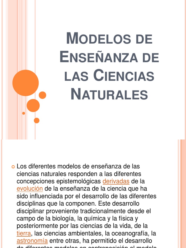 Modelos de Enseñanza de Las Ciencias Naturales | PDF | Ciencias Naturales |  Science
