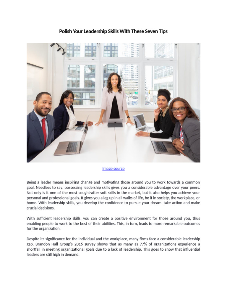 2 9639 Polish Your Leadership Skills With These Seven Tips | PDF ...