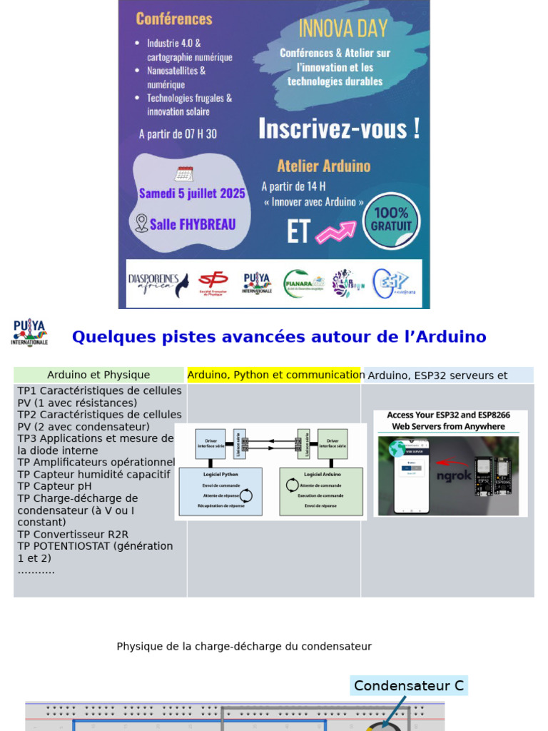 Arduino et Python : Communication et Applications | PDF | Condensateur ...