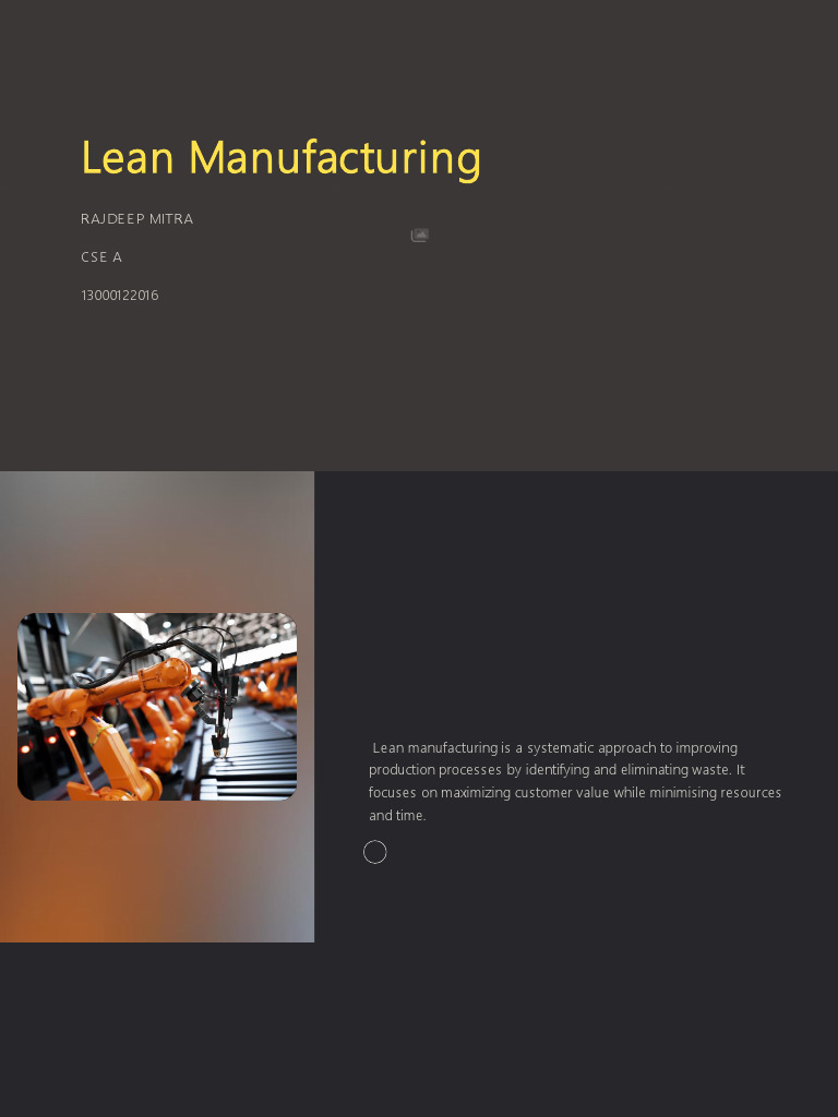Lean Manufacturing Principles and Techniques | PDF | Lean Manufacturing ...