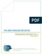 The New Horizon Initiative:: Progress Report No.1